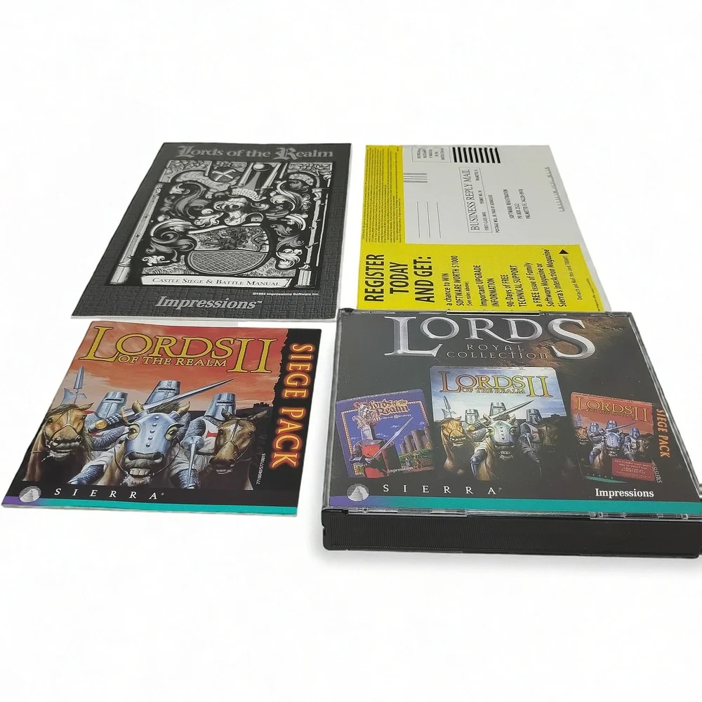 Sierra Lords of the Realm: Royal Collection 1997 Big Box 4 Disc Vintage PC